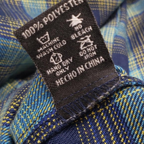 DIXXON The Pende Jo Blue Green Yellow Plaid Shirt Pearl Snap Close Women… - Picture 13 of 16